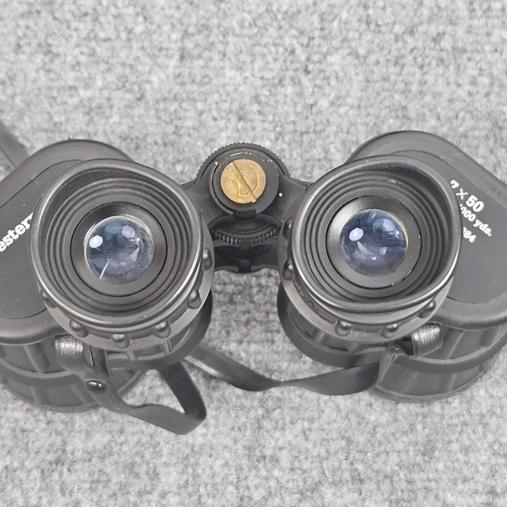 Vintage Western Field Binoculars 7x50 35084 Japan Wide Field Hunting Optics 70s